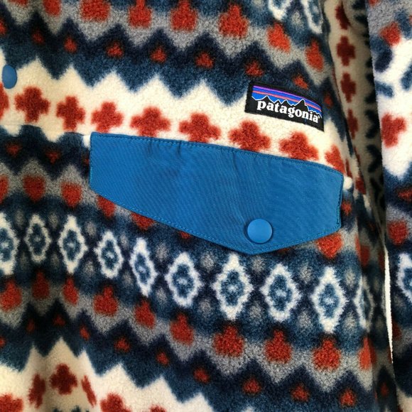 Patagonia Synchilla Snap T Fleece Pullover Cliff Underwater Blue Men's Size M - Picture 4 of 12